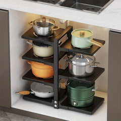 Pot Pan Organizer Rack Cabinet Heavy Duty Under Sink Organizers Storage