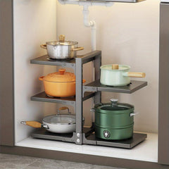 Pot Pan Organizer Rack Cabinet Heavy Duty Under Sink Organizers Storage