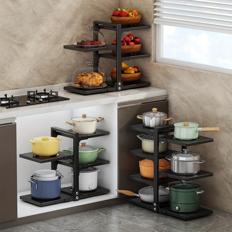 Pot Pan Organizer Rack Cabinet Heavy Duty Under Sink Organizers Storage