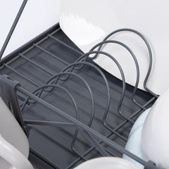 Large Capacity Kitchen Dish Rack with Water Filter Bowl Holder