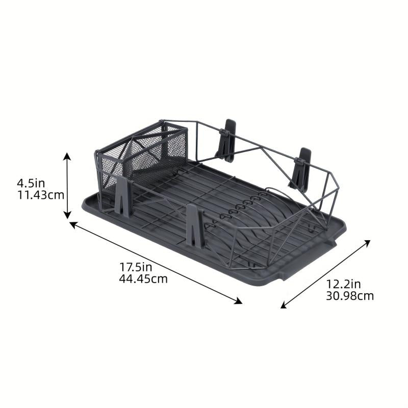 Large Capacity Kitchen Dish Rack with Water Filter Bowl Holder