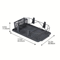 Large Capacity Kitchen Dish Rack with Water Filter Bowl Holder