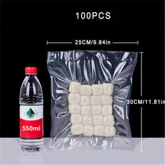 100pcs BPA Vacuum Bags for Food Preservation & Storage