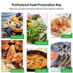 100pcs BPA Vacuum Bags for Food Preservation & Storage