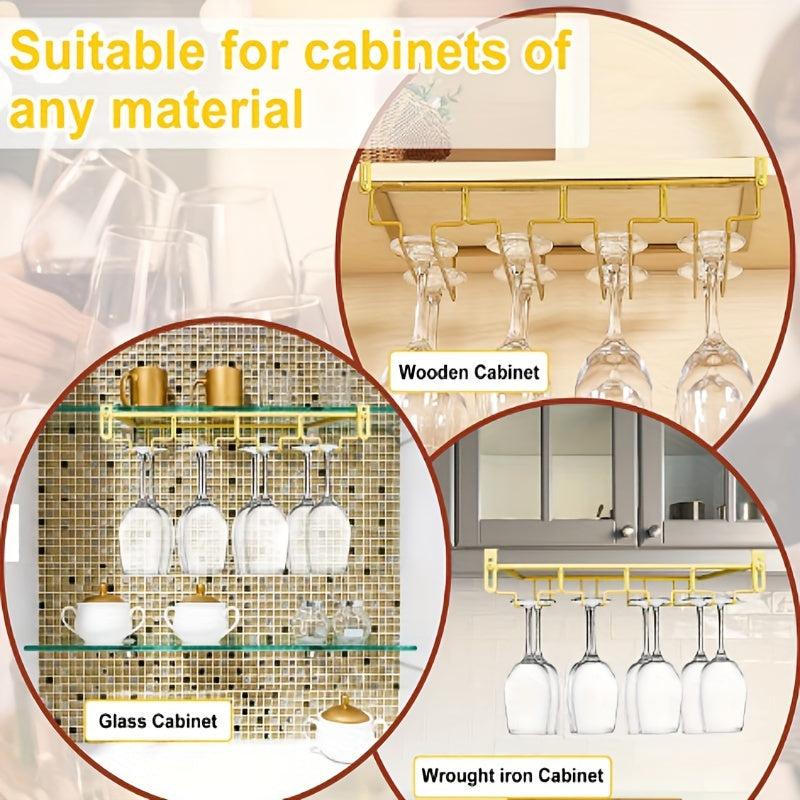 Champagne Wine Glass Holder Hanging Rack for Red Wine Glasses and Champagne