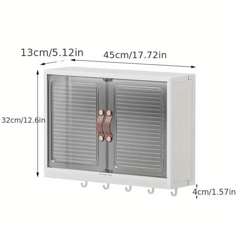 Wall Mounted Storage Box with Hook for Kitchen, Moisture-proof, Waterproof