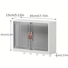Wall Mounted Storage Box with Hook for Kitchen, Moisture-proof, Waterproof