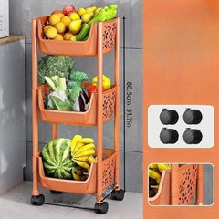 Small Stroller Storage Rack for Kitchen Shelf - Fruit and Vegetable Storage