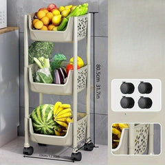 Small Stroller Storage Rack for Kitchen Shelf - Fruit and Vegetable Storage