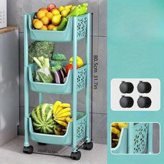 Small Stroller Storage Rack for Kitchen Shelf - Fruit and Vegetable Storage