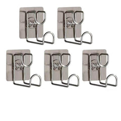 5pcs Stainless Steel Utility Face Pot Hook Storage Rack