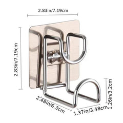 5pcs Stainless Steel Utility Face Pot Hook Storage Rack