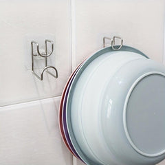 5pcs Stainless Steel Utility Face Pot Hook Storage Rack