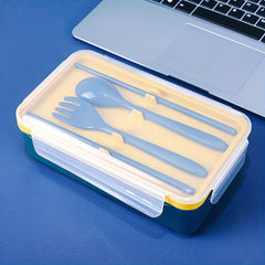 1pc Bento Lunch Box Container with Cutlery Leak Proof Microwave Safe