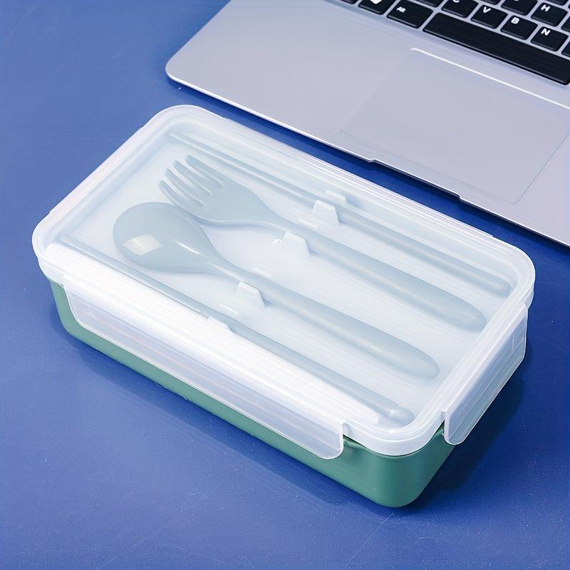 1pc Bento Lunch Box Container with Cutlery Leak Proof Microwave Safe
