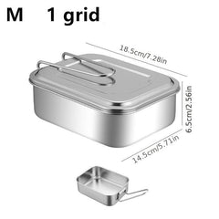 304 Stainless Steel Square Bento Box Leak Proof Lunch Box