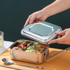 304 Stainless Steel Square Bento Box Leak Proof Lunch Box