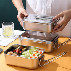304 Stainless Steel Square Bento Box Leak Proof Lunch Box