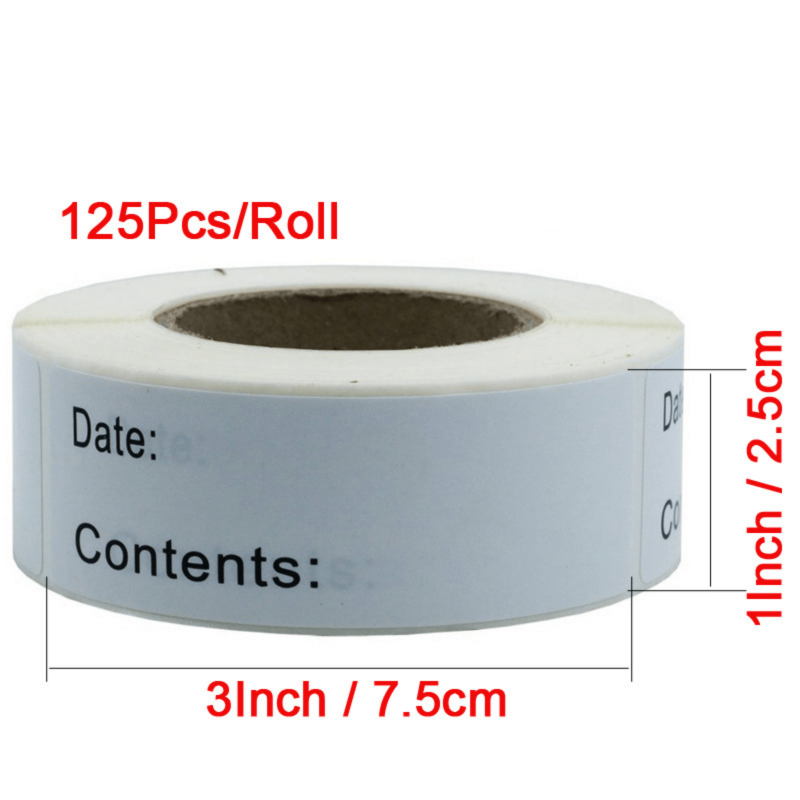 Easy to Read Date Label Stickers for Food Storage - 1 Roll