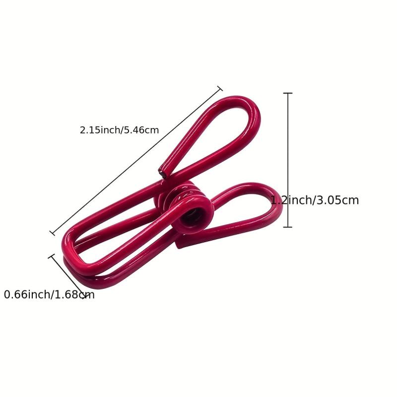 20 Pack Chip Clips PVC Coated Steel Clip Hangable Kitchen Supplies