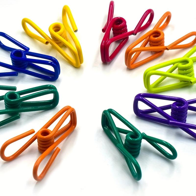 20 Pack Chip Clips PVC Coated Steel Clip Hangable Kitchen Supplies