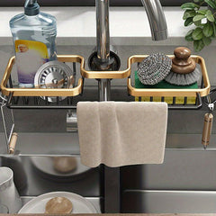 Sink Faucet Drain Basket Telescopic Tableware Drain Rack