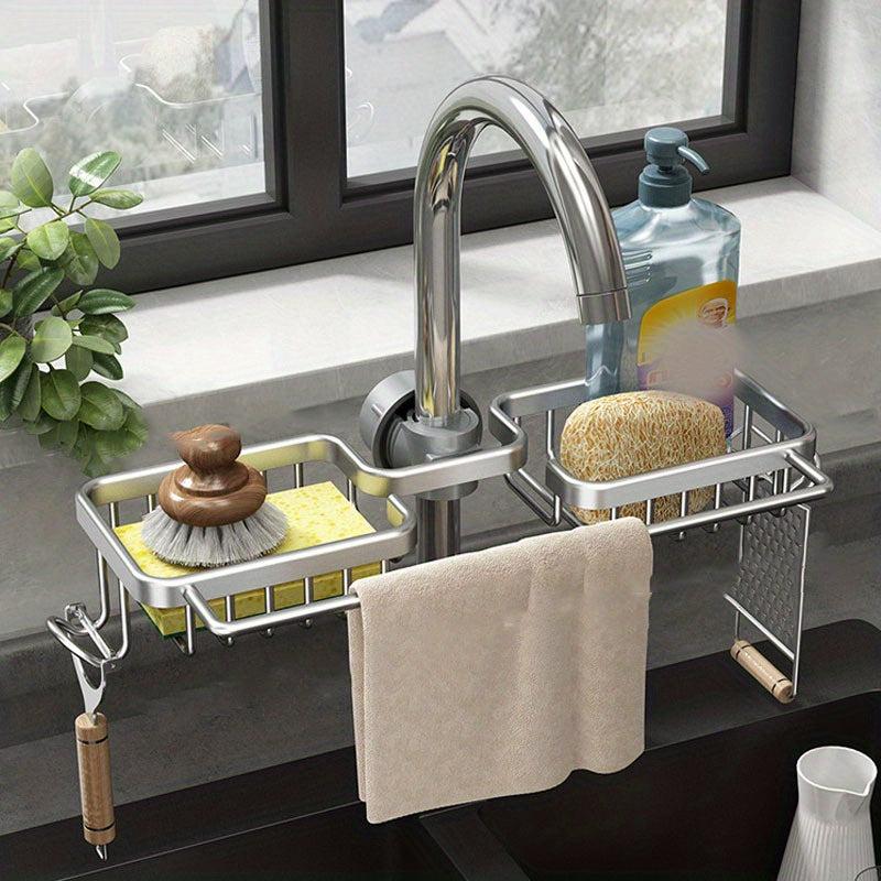 Sink Faucet Drain Basket Telescopic Tableware Drain Rack