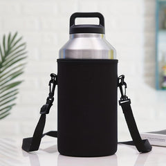 Water Bottle Carrier Bag Sleeve With Adjustable Straps