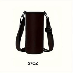Water Bottle Carrier Bag Sleeve With Adjustable Straps