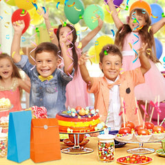 90pcs Solid Paper Party Favor Bags for Birthday Baby Shower Halloween