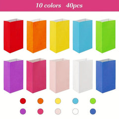 90pcs Solid Paper Party Favor Bags for Birthday Baby Shower Halloween