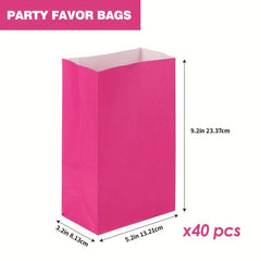 90pcs Solid Paper Party Favor Bags for Birthday Baby Shower Halloween