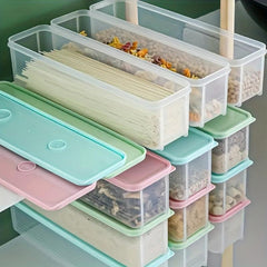 Plastic Pasta Container Sealed Refrigerator Noodle Box with Lid