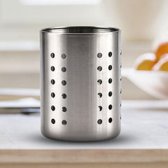 Stainless Steel Cutlery Holder with Drain Holes and Drip Tray