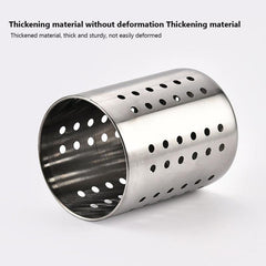 Stainless Steel Cutlery Holder with Drain Holes and Drip Tray