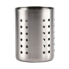 Stainless Steel Cutlery Holder with Drain Holes and Drip Tray