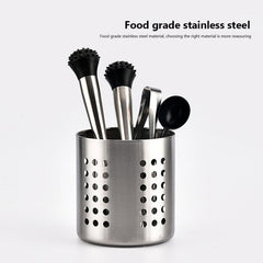 Stainless Steel Cutlery Holder with Drain Holes and Drip Tray