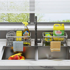 Kitchen Sink Drain Basket - Tableware & Fruit Vegetable Drying Rack