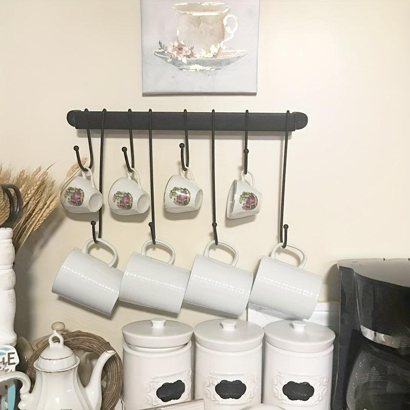 Multifunctional Storage Hook with Long and Short Hooks for Kitchen Mug Holder