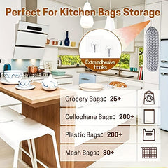 Plastic Bag Holder Wall Mount Large Grocery Bag Storage Dispenser