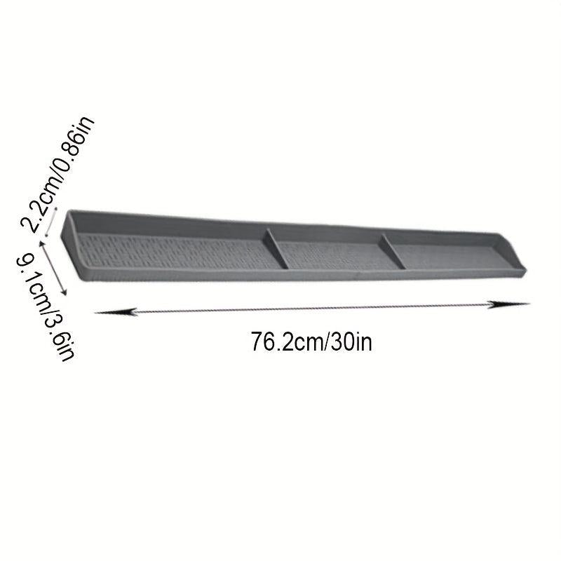 Silicone Stove Top Shelf Magnetic Kitchen Spice Rack Organizer Dark Grey