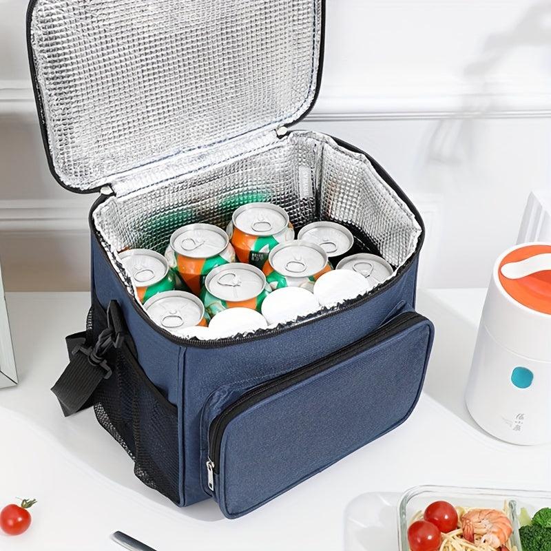 Insulated Lunch Bag w/ Adjustable Strap for Picnics & On the Go Meals