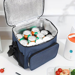 Insulated Lunch Bag w/ Adjustable Strap for Picnics & On the Go Meals
