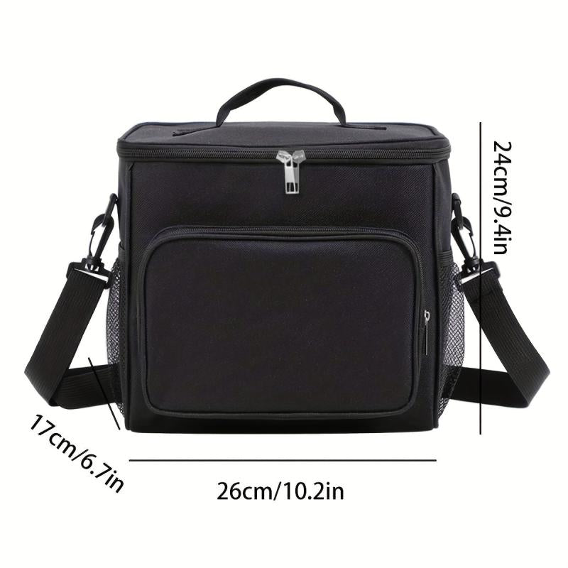 Insulated Lunch Bag w/ Adjustable Strap for Picnics & On the Go Meals
