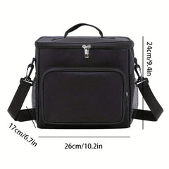 Insulated Lunch Bag w/ Adjustable Strap for Picnics & On the Go Meals