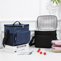 Insulated Lunch Bag w/ Adjustable Strap for Picnics & On the Go Meals