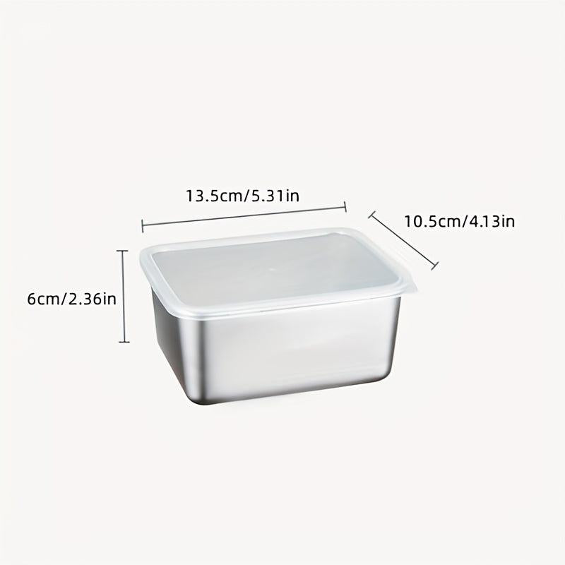Stainless Steel Fresh Keeping Box with Lid - Food Storage
