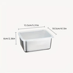 Stainless Steel Fresh Keeping Box with Lid - Food Storage
