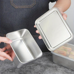Stainless Steel Fresh Keeping Box with Lid - Food Storage