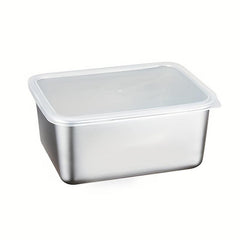 Stainless Steel Fresh Keeping Box with Lid - Food Storage